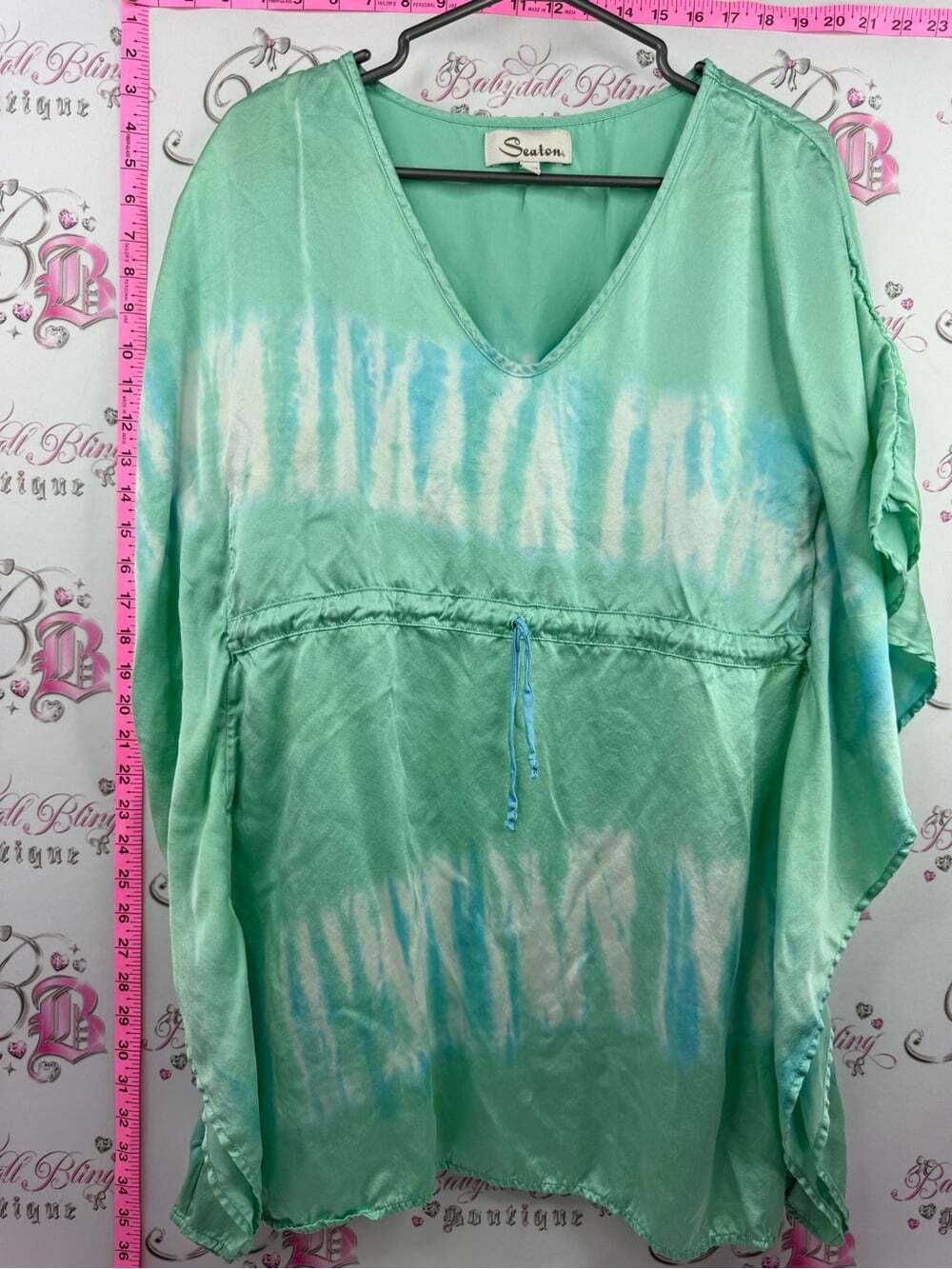 Seaton coverup dress Women's Mint-Green Tie-Dye Swim Cover-Up